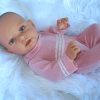 ADK0b Levensechte Babypop New born Meisje fullbody blank in kleding en speen 52 cm - Afbeelding 9