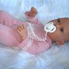 ADK0b Levensechte Babypop New born Meisje fullbody blank in kleding en speen 52 cm - Afbeelding 14