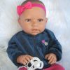 ADK0a Levensechte Babypop New born Meisje fullbody blank in kleding en speen 52 cm - Afbeelding 17