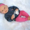 ADK0a Levensechte Babypop New born Meisje fullbody blank in kleding en speen 52 cm - Afbeelding 2