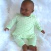 AD3l Levensechte Babypop soft body pop donker met kleding 53 cm - Afbeelding 11