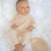 ADK1c Levensechte Babypop new born meisje in gebreid setje peach 52 cm - Afbeelding 8