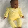 AD3l Levensechte Babypop soft body pop donker met kleding 53 cm - Afbeelding 21