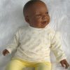 AD3c Levensechte Babypop soft body pop donker met kleding 53 cm - Afbeelding 22