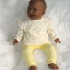 AD3c Levensechte Babypop soft body pop donker met kleding 53 cm - Afbeelding 14