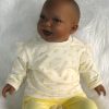 AD3c Levensechte Babypop soft body pop donker met kleding 53 cm - Afbeelding 11