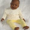 AD3c Levensechte Babypop soft body pop donker met kleding 53 cm - Afbeelding 16