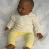 AD3c Levensechte Babypop soft body pop donker met kleding 53 cm - Afbeelding 25