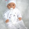 AD9d Levensechte Babypop Leoni soft body bruine ogen met kleding speen 52 cm - Afbeelding 22