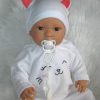 AD9d Levensechte Babypop Leoni soft body bruine ogen met kleding speen 52 cm - Afbeelding 18