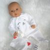 AD9d Levensechte Babypop Leoni soft body bruine ogen met kleding speen 52 cm - Afbeelding 6