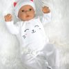 AD9d Levensechte Babypop Leoni soft body bruine ogen met kleding speen 52 cm - Afbeelding 12