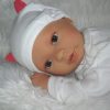 AD9d Levensechte Babypop Leoni soft body bruine ogen met kleding speen 52 cm