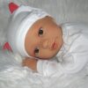 AD9d Levensechte Babypop Leoni soft body bruine ogen met kleding speen 52 cm - Afbeelding 2