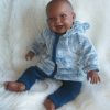 AD3i Levensechte Babypop soft body pop donker met kleding 53 cm - Afbeelding 8