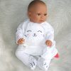 AD9d Levensechte Babypop Leoni soft body bruine ogen met kleding speen 52 cm - Afbeelding 13