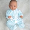 AD9e Levensechte Babypop Leoni soft body bruine ogen velours pakje speen 52 cm - Afbeelding 11
