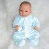AD9e Levensechte Babypop Leoni soft body bruine ogen velours pakje speen 52 cm - Afbeelding 2