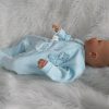 AD9e Levensechte Babypop Leoni soft body bruine ogen velours pakje speen 52 cm - Afbeelding 12