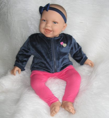 AD3d Levensechte Babypop soft body lachend met kleding 53 cm - Afbeelding 12