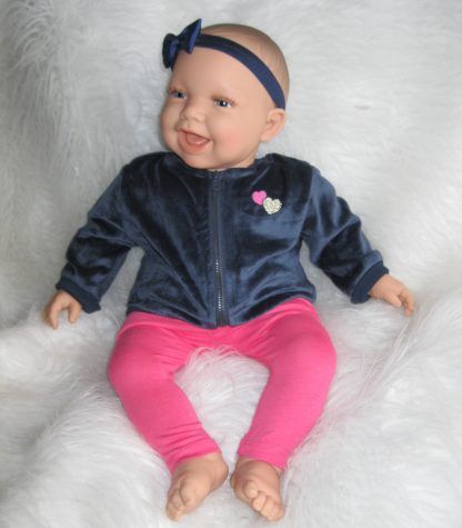 AD3d Levensechte Babypop soft body lachend met kleding 53 cm - Afbeelding 8