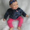 AD3d Levensechte Babypop soft body lachend met kleding 53 cm - Afbeelding 7