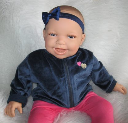 AD3d Levensechte Babypop soft body lachend met kleding 53 cm - Afbeelding 5