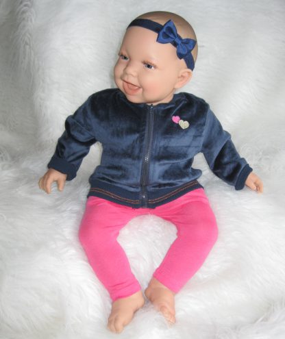 AD3d Levensechte Babypop soft body lachend met kleding 53 cm - Afbeelding 15