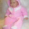 AD5i Levensechte babypop softbody pop met in roze pakje 53 cm - Afbeelding 6
