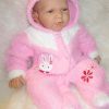 AD5i Levensechte babypop softbody pop met in roze pakje 53 cm