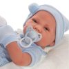 Antonio Juan levensechte babypop fullbody jongen met kleding deken en speen 43 cm