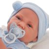 Antonio Juan levensechte babypop fullbody jongen met kleding deken en speen 43 cm - Afbeelding 10