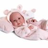 Antonio Juan levensechte babypop full body meisje bruine ogen met kleding 43 cm - Afbeelding 6