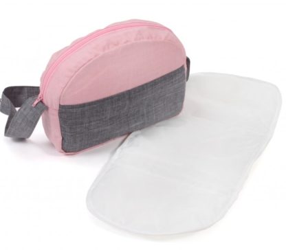 Poppen luiertas verzorgingstas met verschoonmat – luier tas roze
