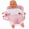 Poppen draagzak buikdrager lichtroze voor poppen maat 35 t/m 52 cm