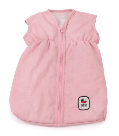 Poppen slaapzak lichtroze voor poppen maat 35 t/m 47 cm - Afbeelding 3