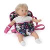Poppen draagzak buikdrager eenhoorn print voor poppen maat 35 t/m 52 cm