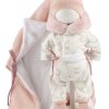 Llorens Poppenkleding 4 delig met omslagdeken Llorens voor pop 41 t/m 44 cm - Afbeelding 2