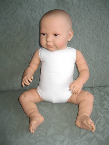 AD6b Levensechte Babypop Lara bruine ogen in pakje 52 cm Limited Edition - Afbeelding 6