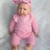 AD6a Levensechte Babypop soft body flexibel met kleding 53 cm - Afbeelding 3