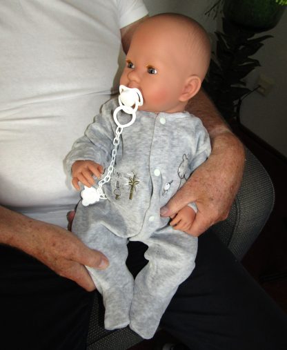 AD7j Levensechte Babypop soft body slaapogen kleding speen 52 cm - Afbeelding 20