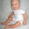 AD3e Levensechte Babypop soft body lachend bruine ogen speen 53 cm - Limited Edition - Afbeelding 13