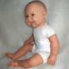 AD3e Levensechte Babypop soft body lachend bruine ogen speen 53 cm - Limited Edition - Afbeelding 12