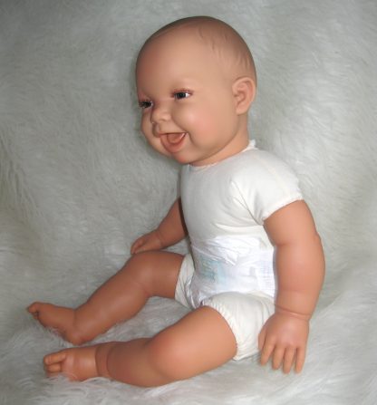 AD3d Levensechte Babypop soft body lachend bruine ogen 53 cm - Limited Edition