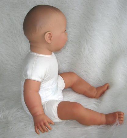 AD3d Levensechte Babypop soft body lachend bruine ogen 53 cm - Limited Edition - Afbeelding 7