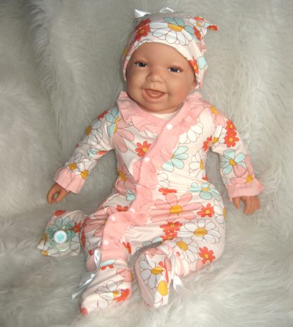 AD3i2 Levensechte Babypop soft body bruine ogen kleding speen 53 cm - Limited Edition - Afbeelding 27