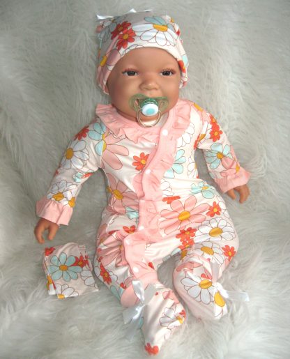 AD3i2 Levensechte Babypop soft body bruine ogen kleding speen 53 cm - Limited Edition - Afbeelding 12
