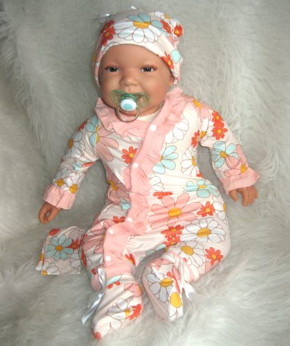 AD3i2 Levensechte Babypop soft body bruine ogen kleding speen 53 cm - Limited Edition - Afbeelding 11