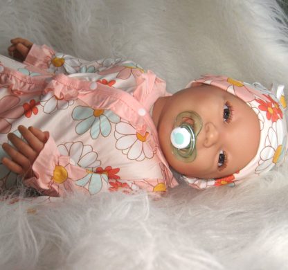 AD3i2 Levensechte Babypop soft body bruine ogen kleding speen 53 cm - Limited Edition - Afbeelding 9