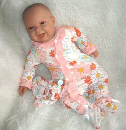 AD3i2 Levensechte Babypop soft body bruine ogen kleding speen 53 cm - Limited Edition - Afbeelding 6